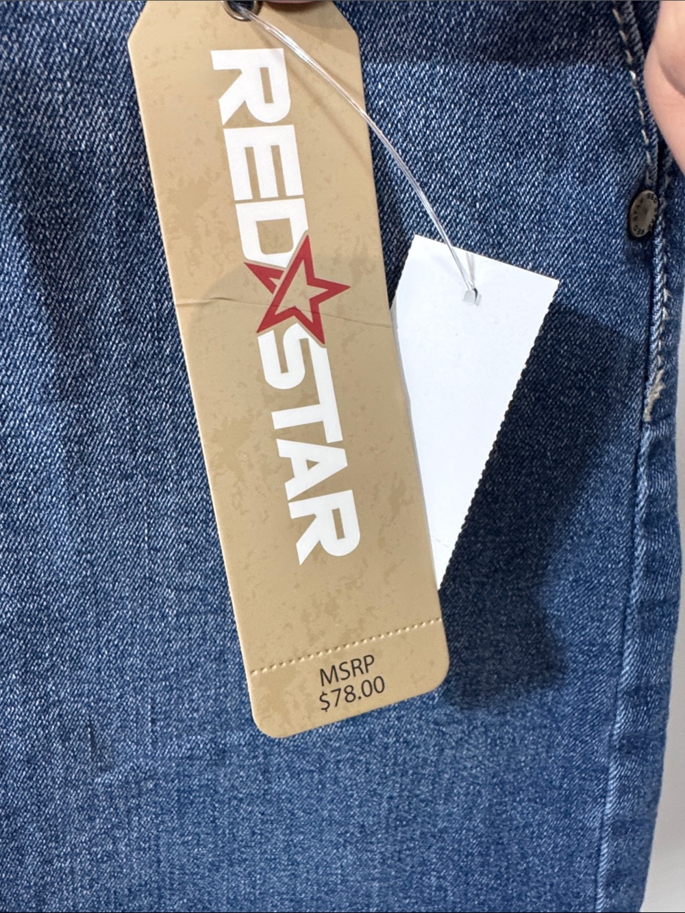 Red Star Classic Blue Denim Mini Skirt - Size 2/26 - Picture 2 of 8